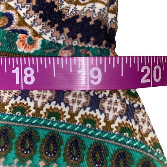 Entro  Boho Color Block Long Sleeve Tunic with Lace Sz M - Picture 11 of 13